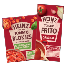 Heinz tomato frito, polpa, blokjes, gepelde- of gezeefde tomaten